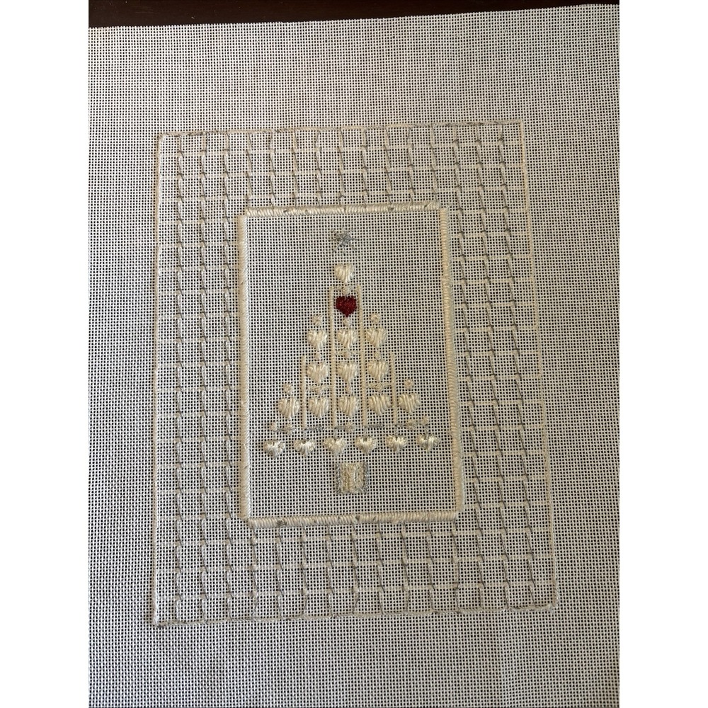 Finished Needlepoint Unframed - Christmas Tree